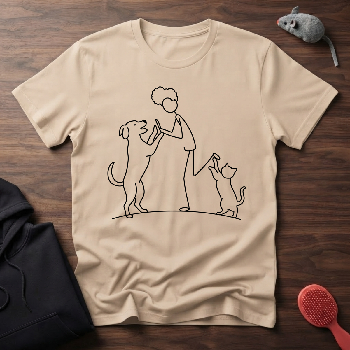 Dancing Dog and Cat Mom T-Shirt