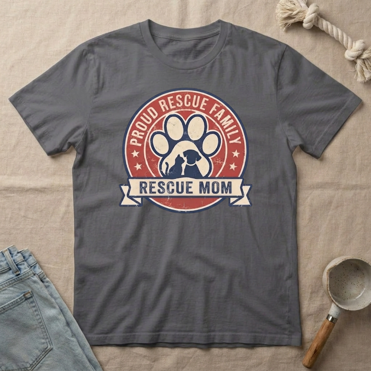 Rescue Family Mom T-Shirt