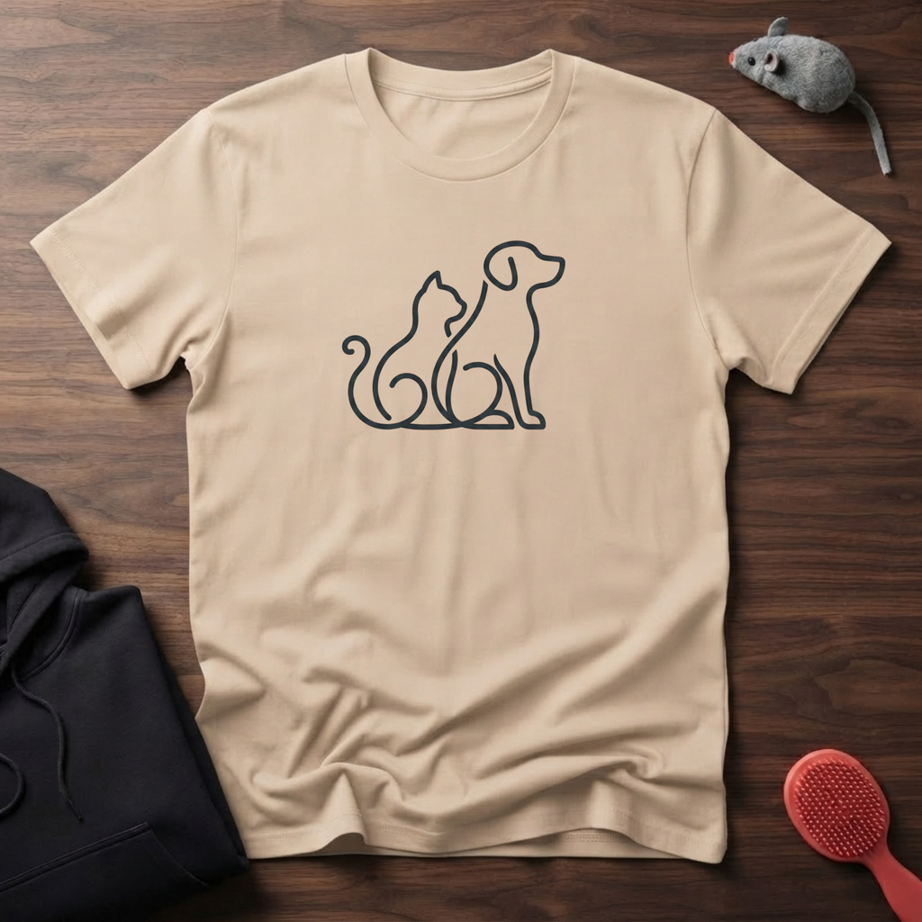Dog & Cat Silhouette T-Shirt
