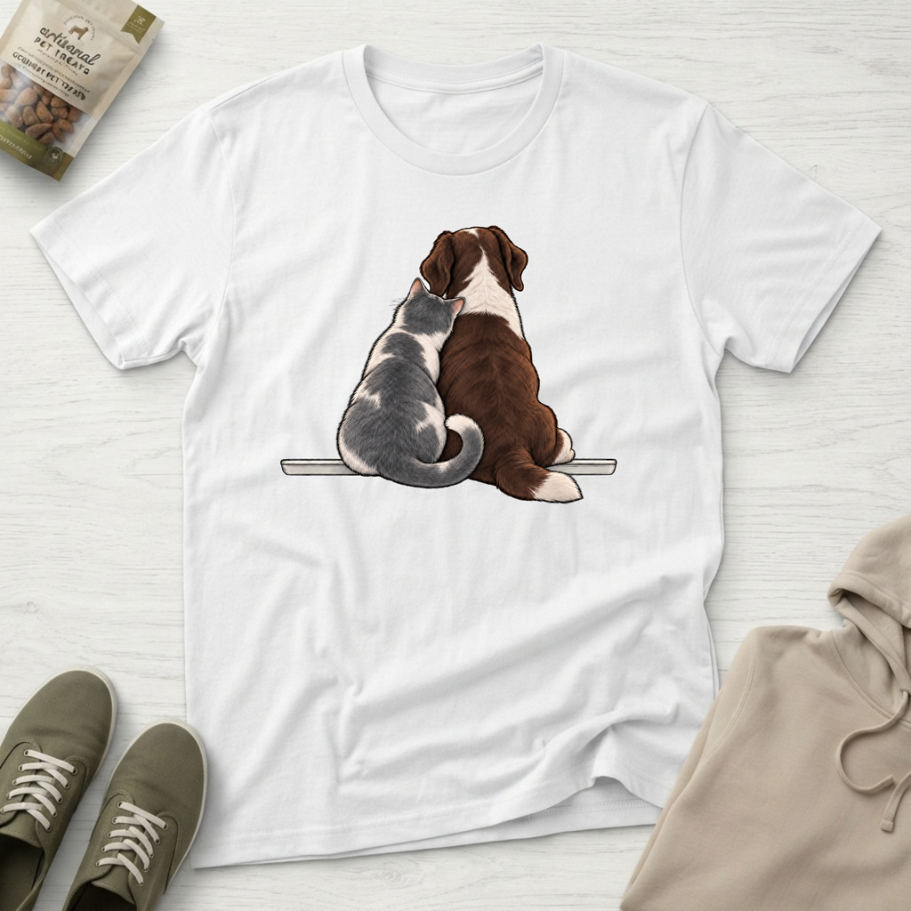 Cat and Dog Best Friends T-Shirt