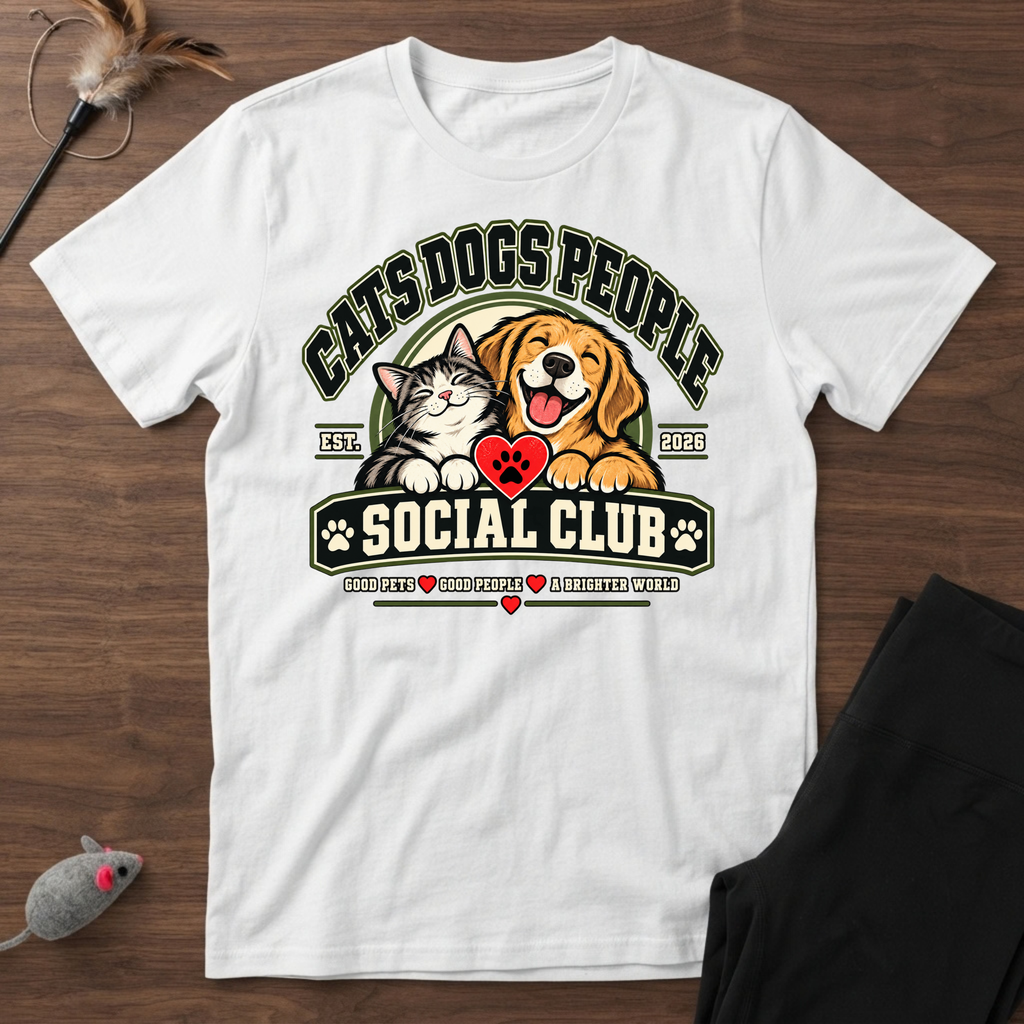 Cats & Dogs People Graphic T‑Shirt