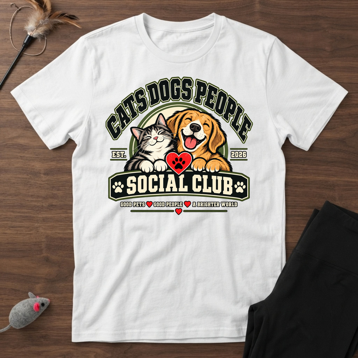 Cats & Dogs People Graphic T‑Shirt