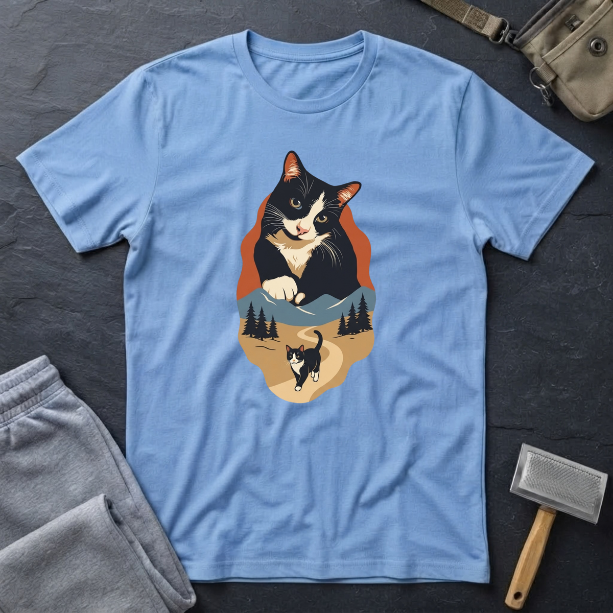 Cat Outdoor Custom T-Shirt