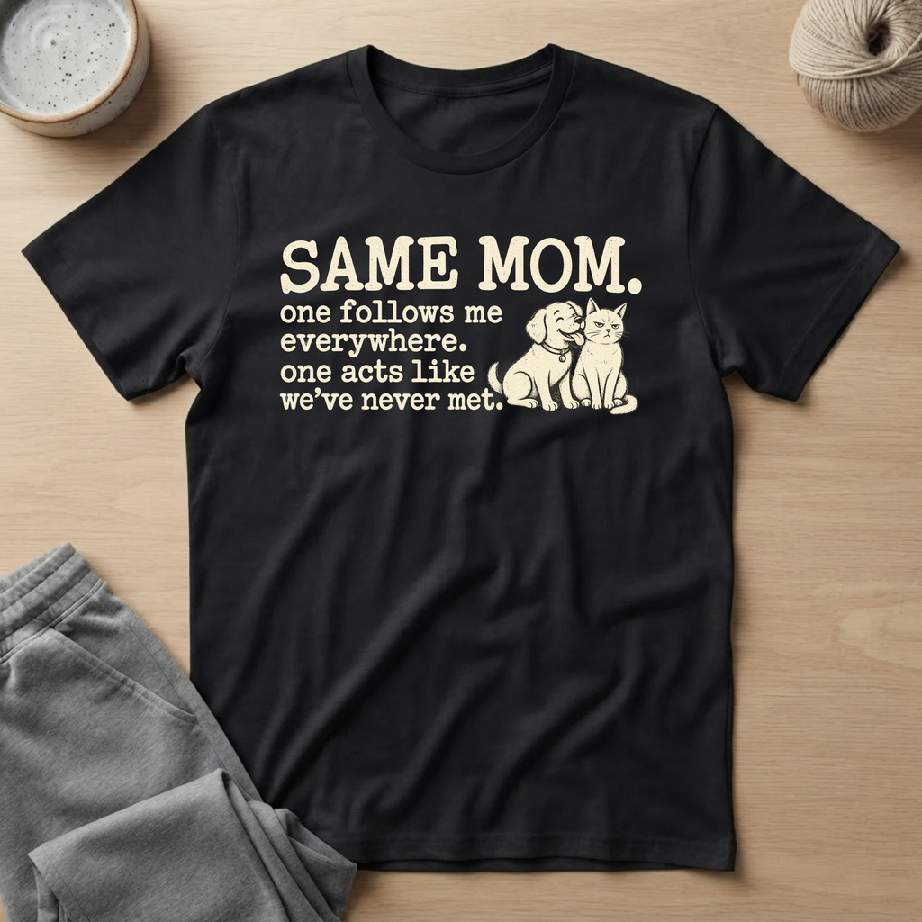 Same Mom Dog & Cat T-Shirt