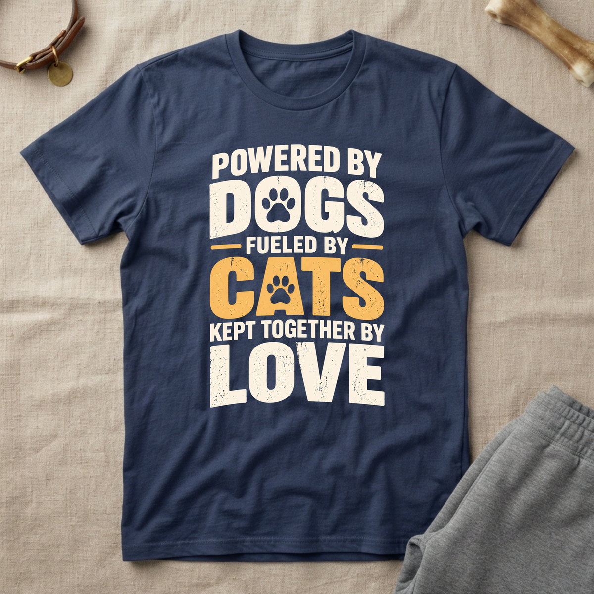 Powered by Dogs, Fueled by Cats T-Shirt