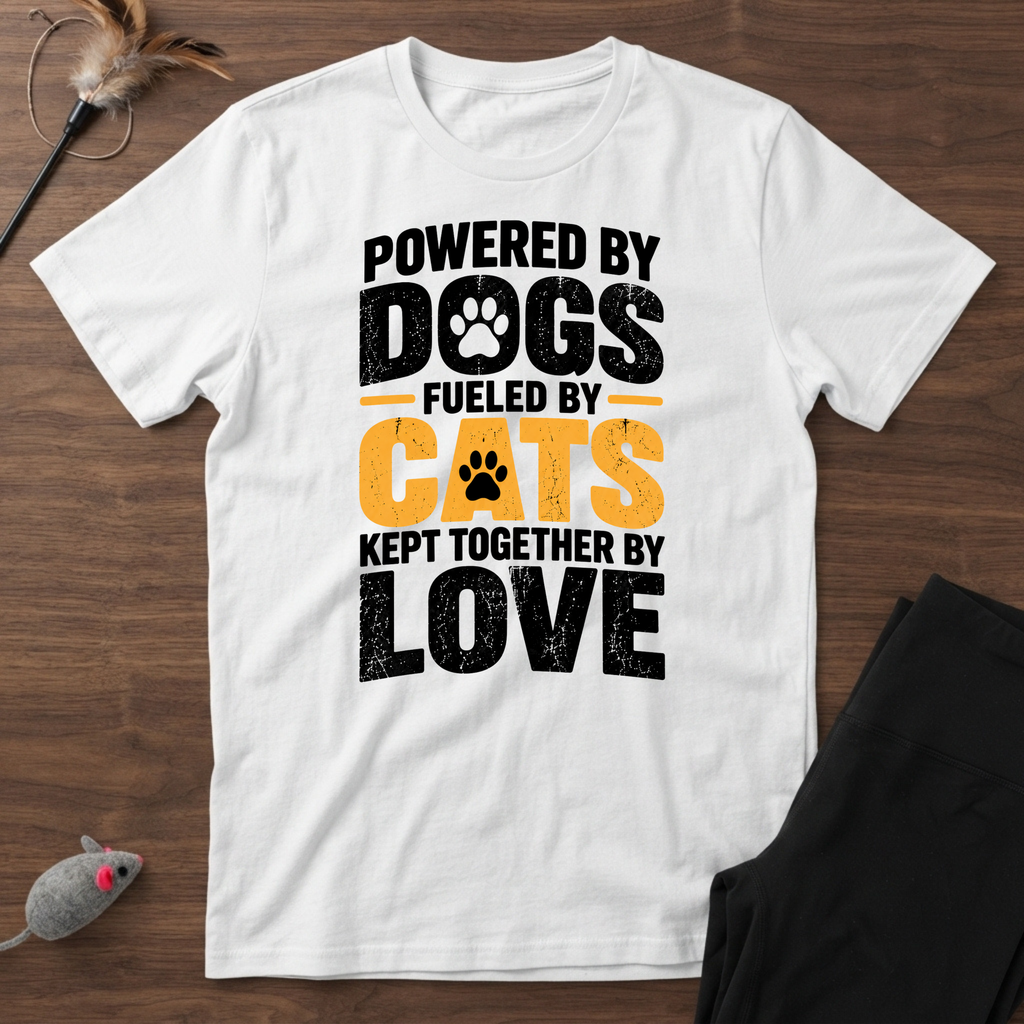 Powered by Dogs, Fueled by Cats T-Shirt