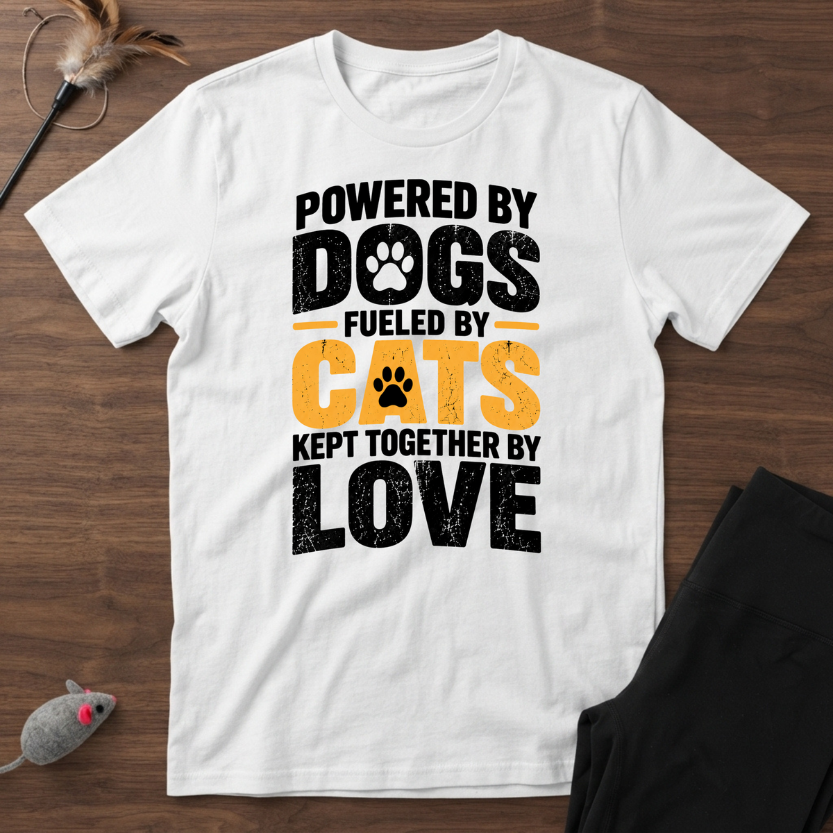 Powered by Dogs, Fueled by Cats T-Shirt