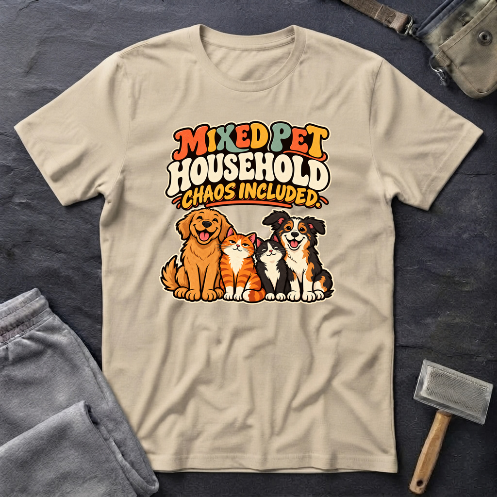 Mixed Pet Household w/Pets T-Shirt