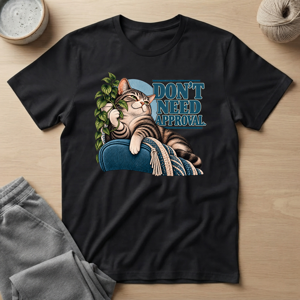 Don't Need Approval Cat Mood T-Shirt