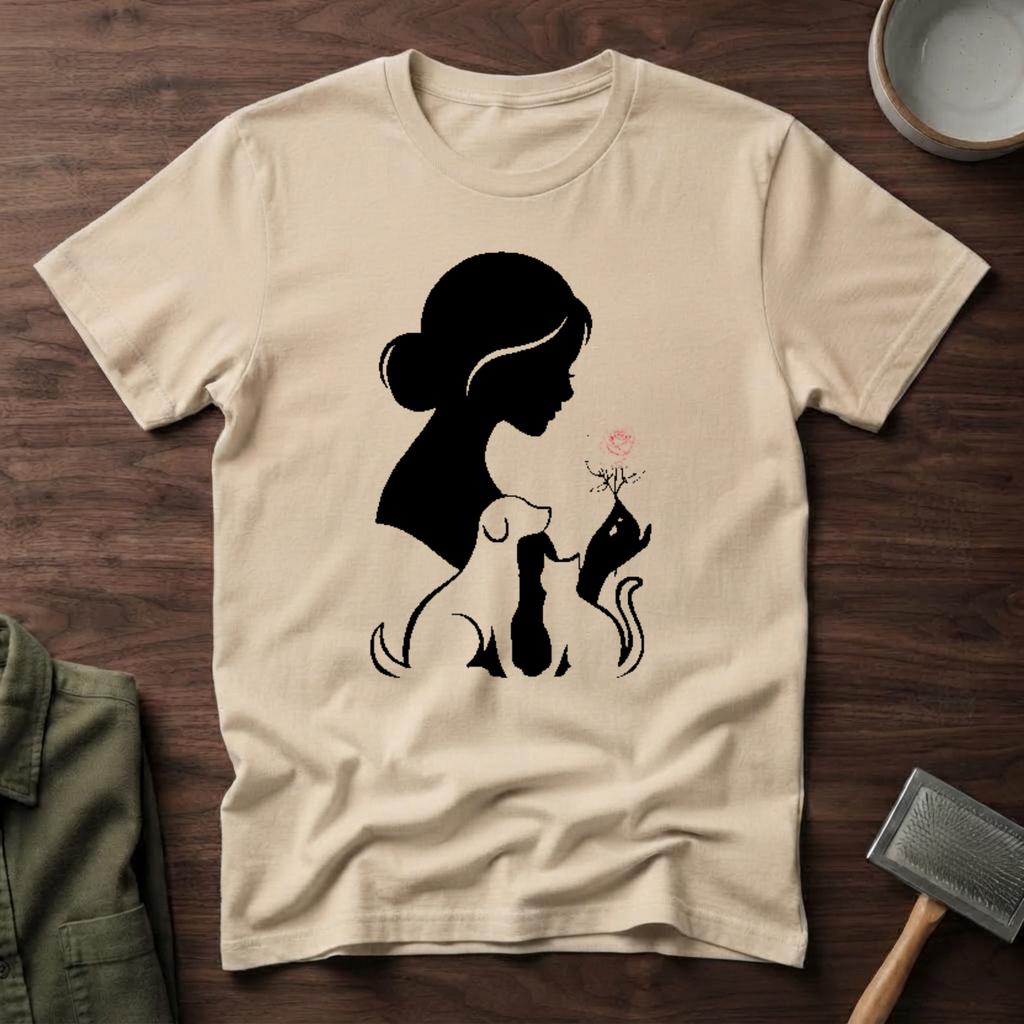 Silhouette Cat & Dog Lover T-Shirt