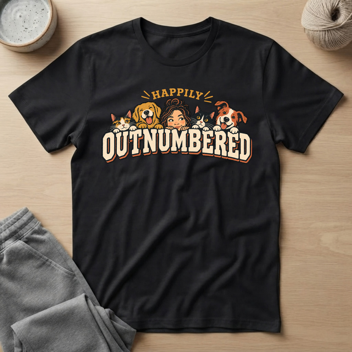 Happily Outnumbered T-Shirt