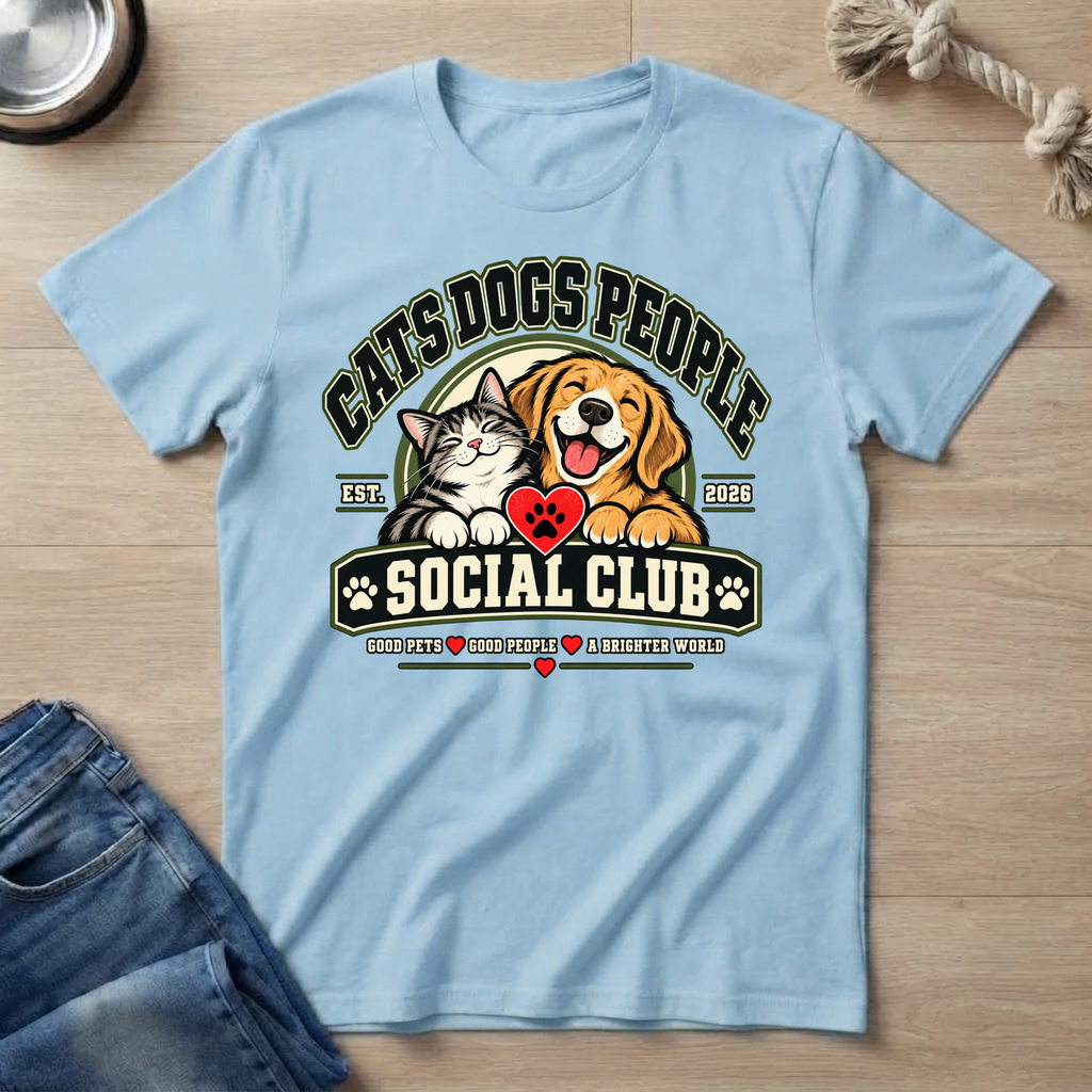 Cats & Dogs People Graphic T‑Shirt