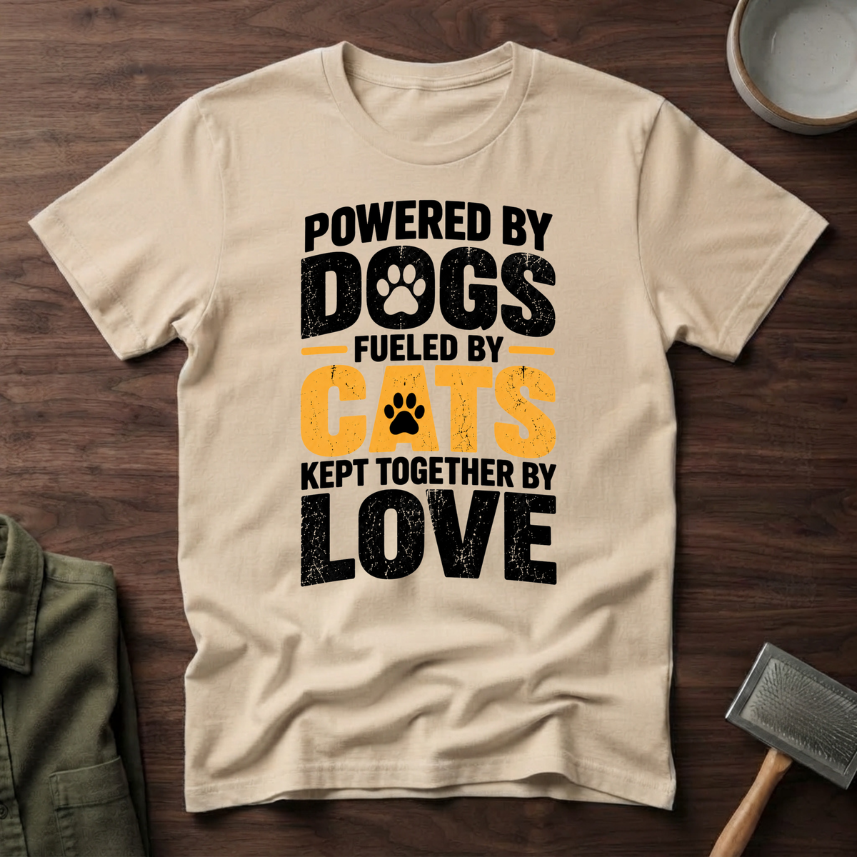 Powered by Dogs, Fueled by Cats T-Shirt