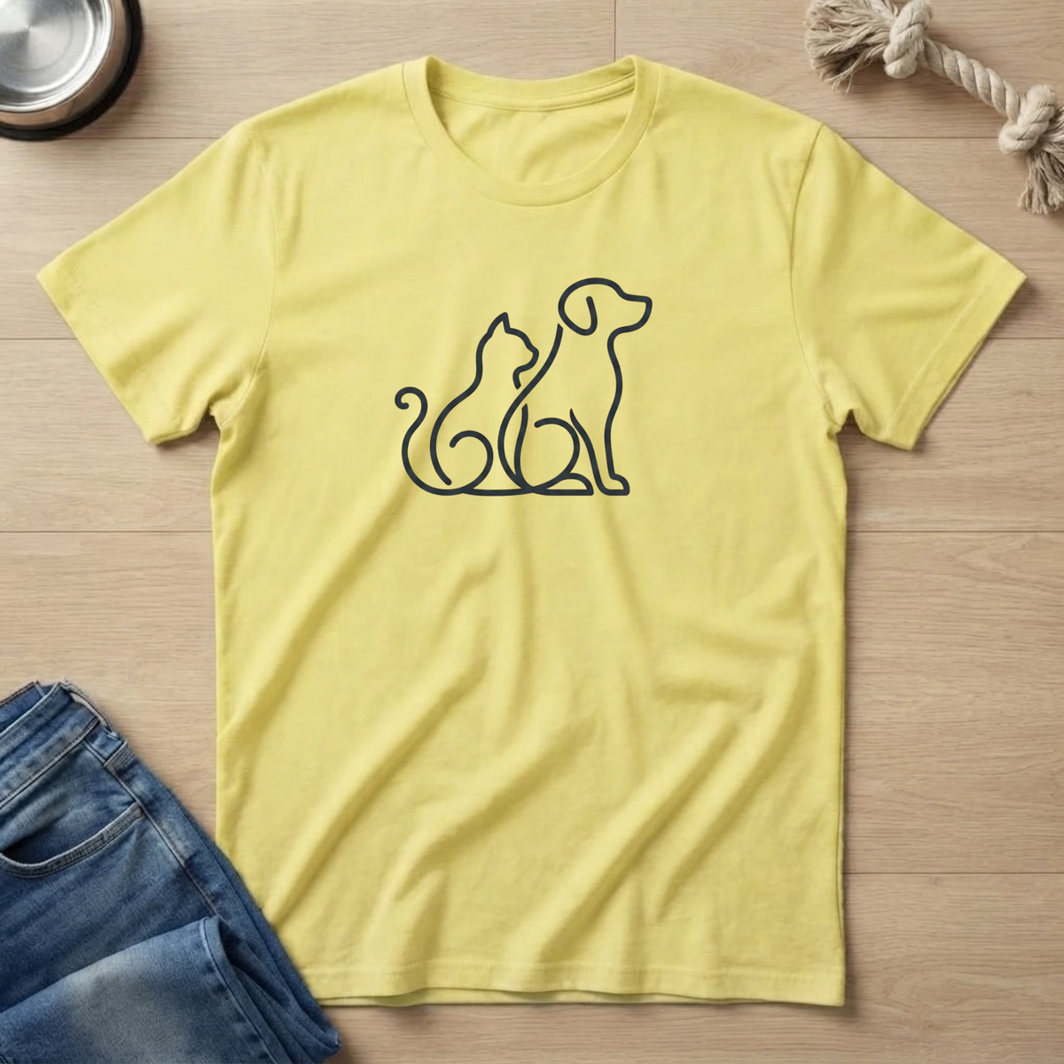 Dog & Cat Silhouette T-Shirt