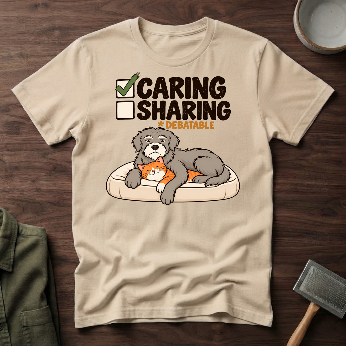 Caring YES, Sharing Debatable T-Shirt