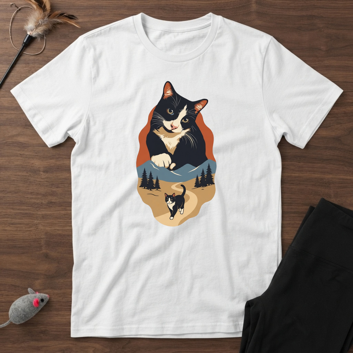Cat Outdoor Custom T-Shirt