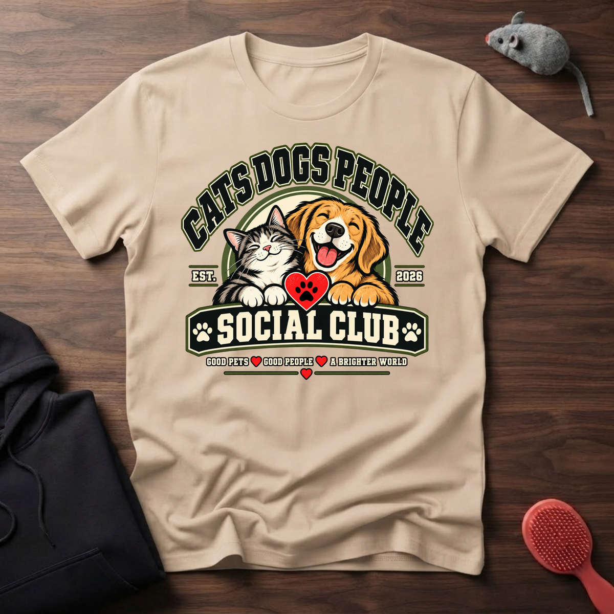 Cats & Dogs People Graphic T‑Shirt