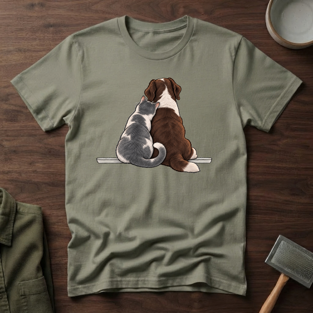 Cat and Dog Best Friends T-Shirt