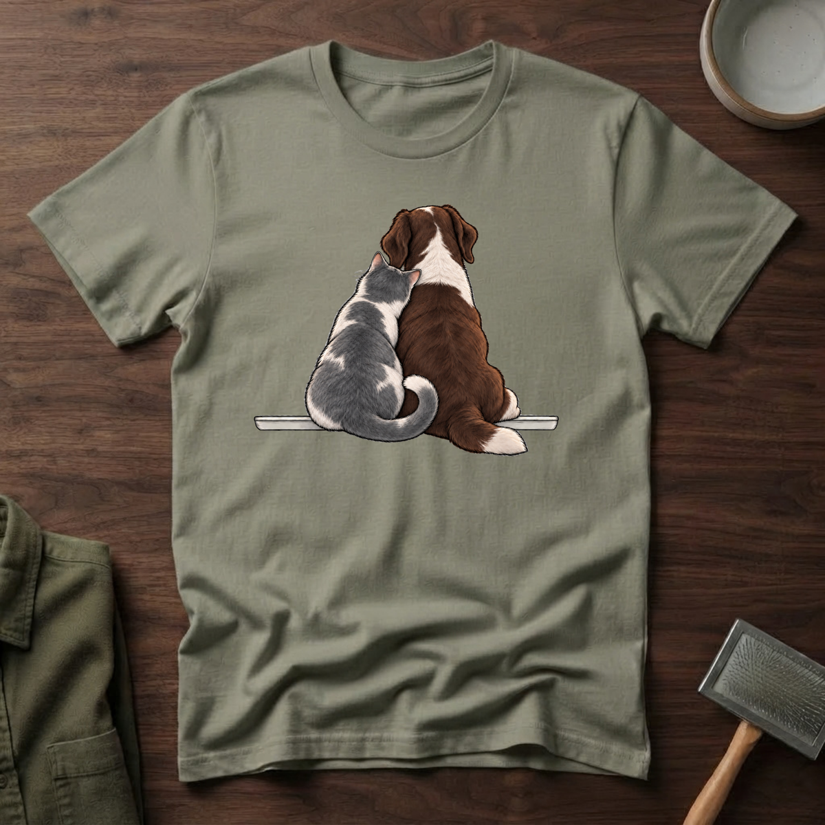 Cat and Dog Best Friends T-Shirt