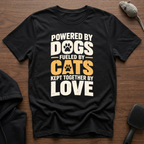 Powered by Dogs, Fueled by Cats T-Shirt