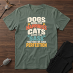 Happy Dog Sassy Cat T-Shirt