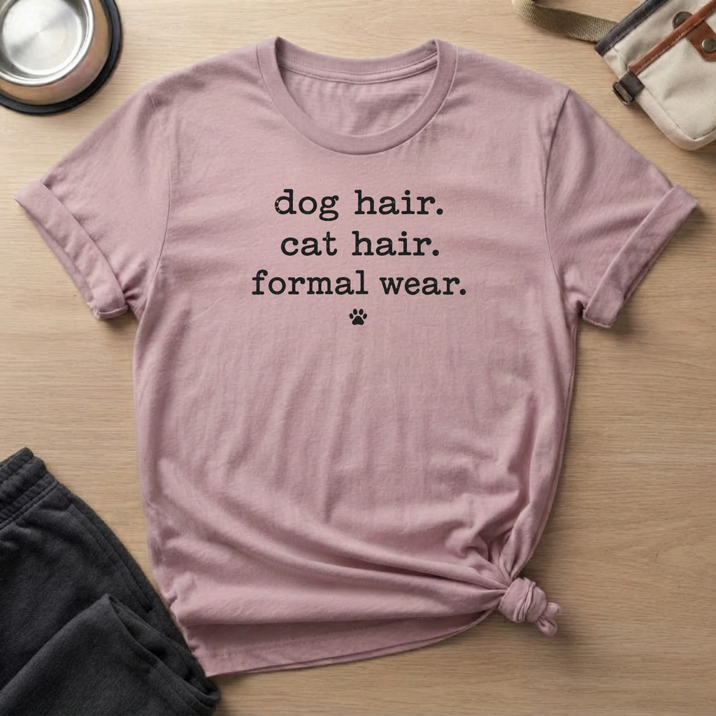 Dog Hair. Cat Hair. Formal Wear. T-Shirt