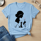 Silhouette Cat & Dog Lover T-Shirt