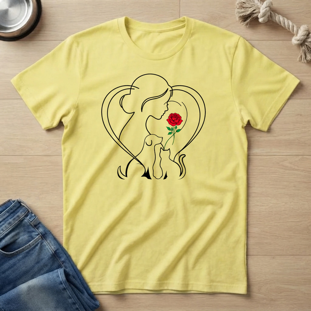 Pet Mom With Rose T-Shirt