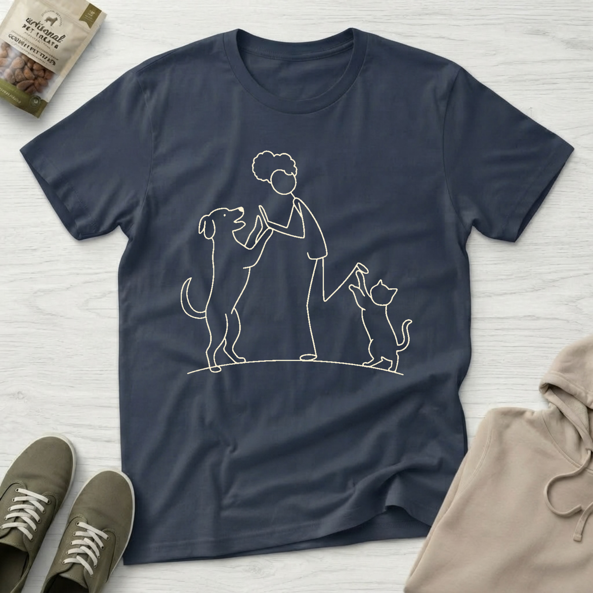 Dancing Dog and Cat Mom T-Shirt