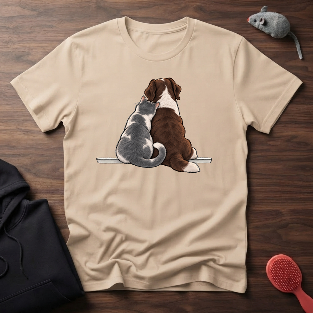Cat and Dog Best Friends T-Shirt