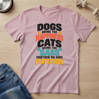 Happy Dog Sassy Cat T-Shirt