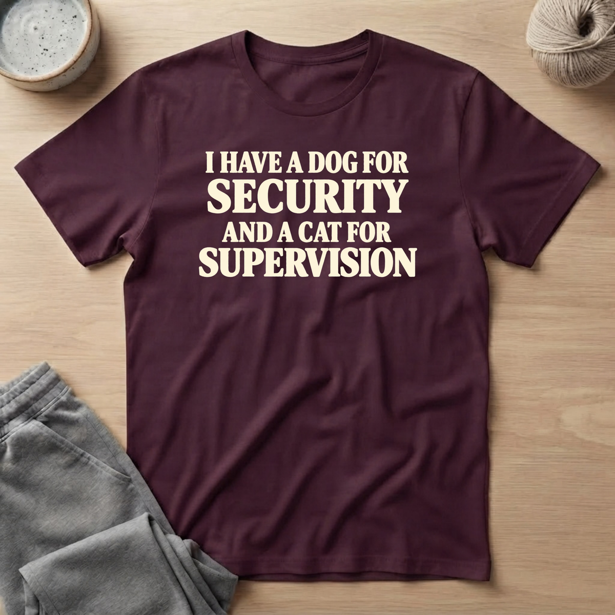 Dog Security Cat Supervision T-Shirt