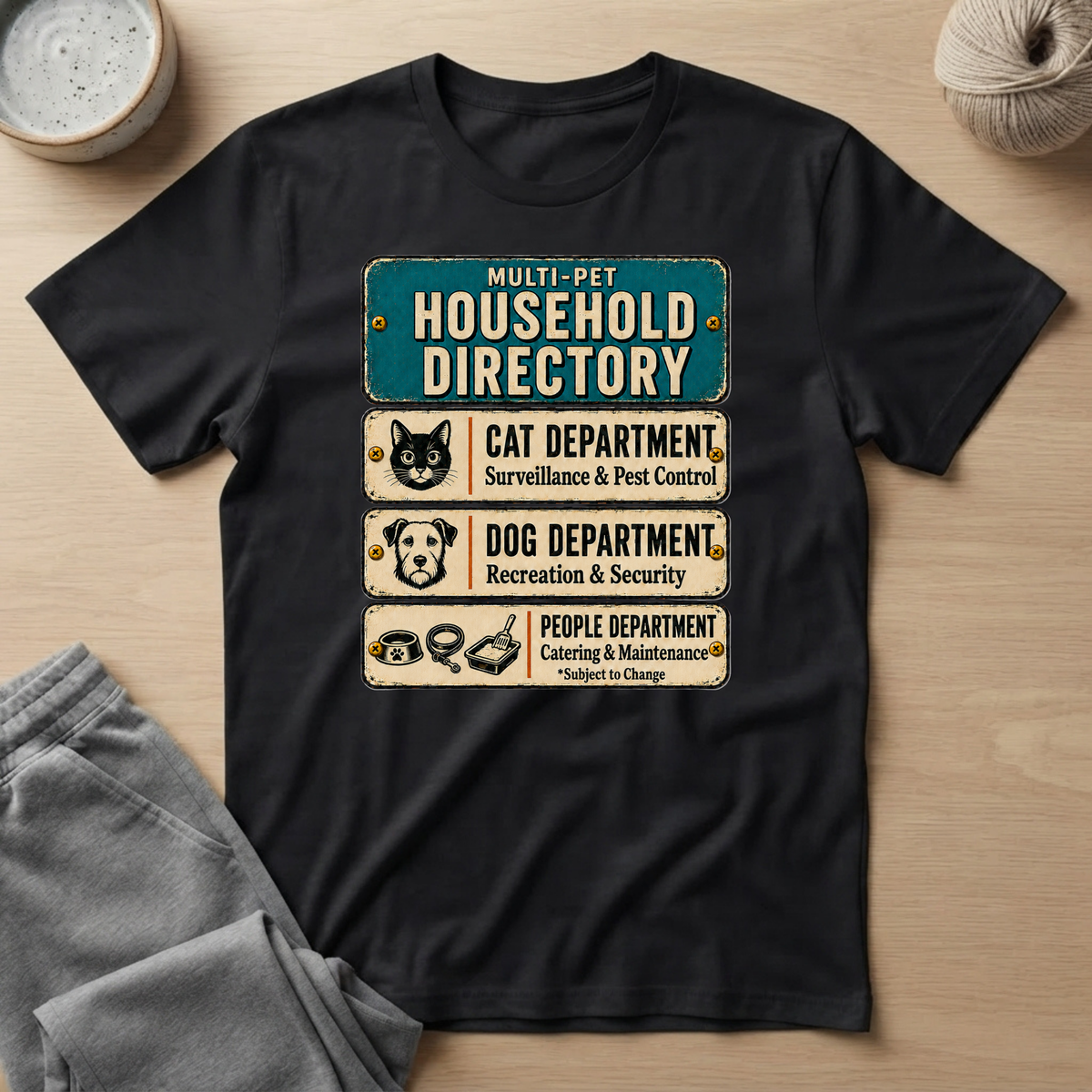 Household Directory Sign T-Shirt