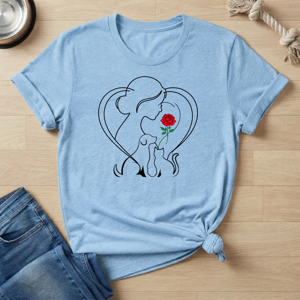 Pet Mom With Rose T-Shirt